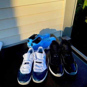 Space Jams/Snakeskin Low 11s/Jordan 9 University Blue Bundle